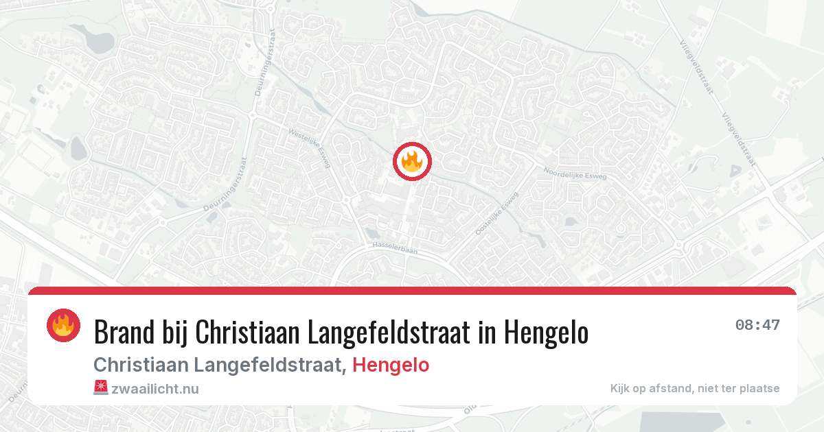 Brand bij Christiaan Langefeldstraat in Hengelo — 20 mrt 2026