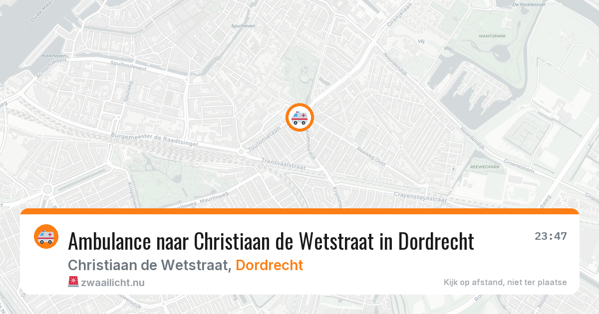 Ambulance naar Christiaan de Wetstraat in Dordrecht — 18 jul 2026