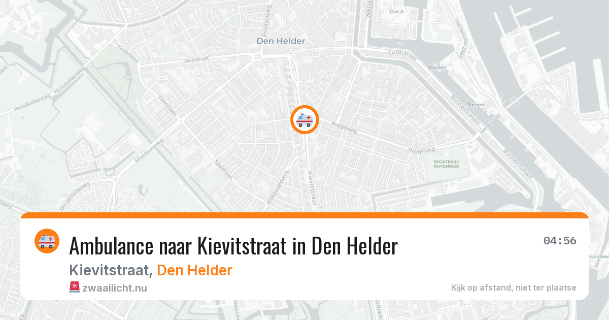 Ambulance naar Kievitstraat in Den Helder — 19 jul 2026