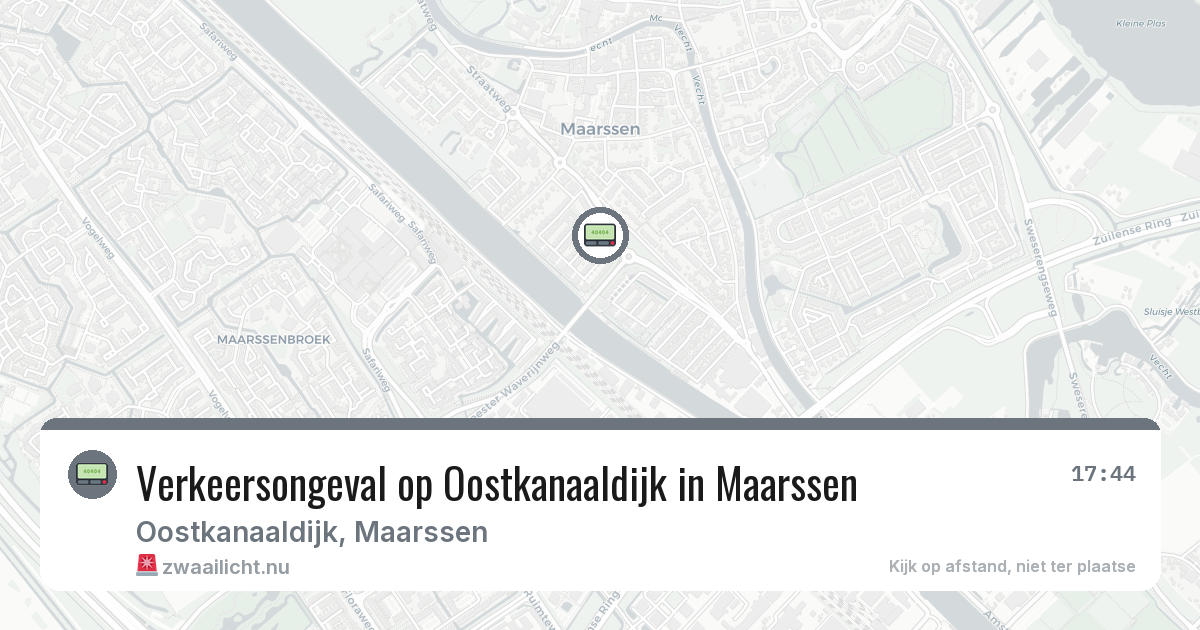 Verkeersongeval op Oostkanaaldijk in Maarssen — 26 feb 2026