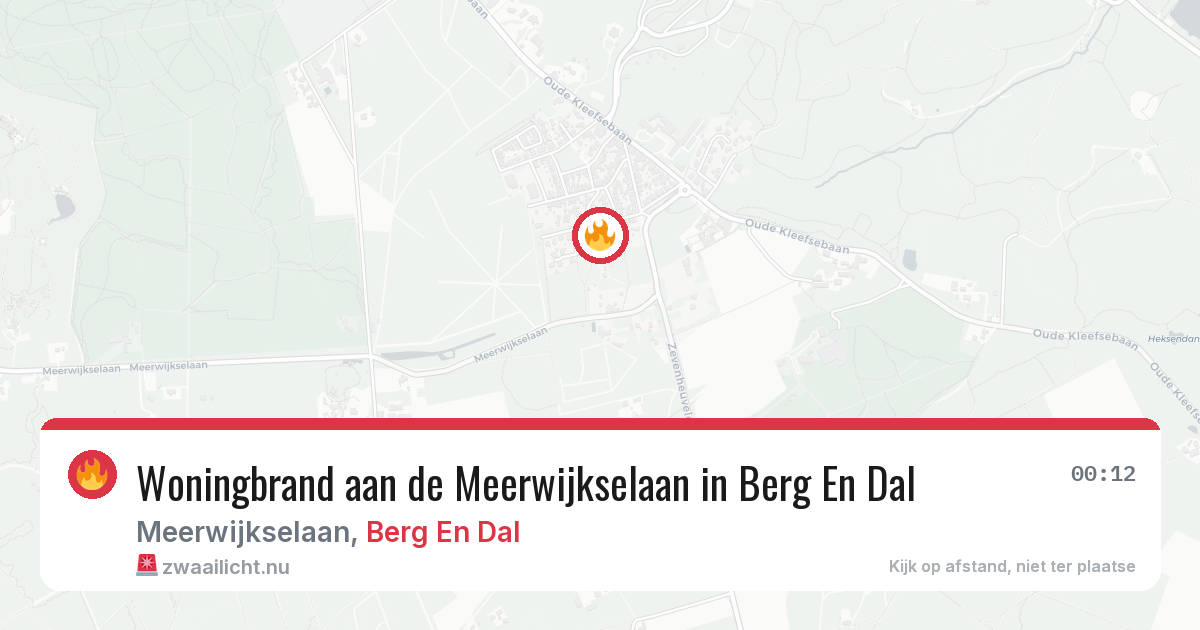 Woningbrand aan de Meerwijkselaan in Berg En Dal — 28 mei 2026