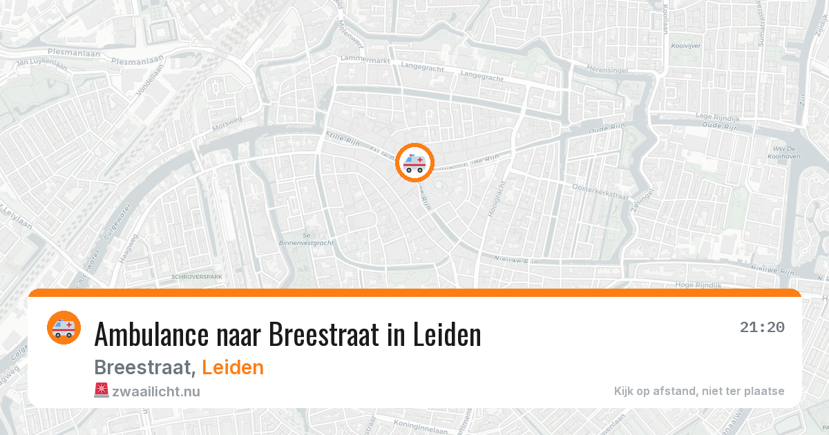 Ambulance naar Breestraat in Leiden — 17 jul 2026