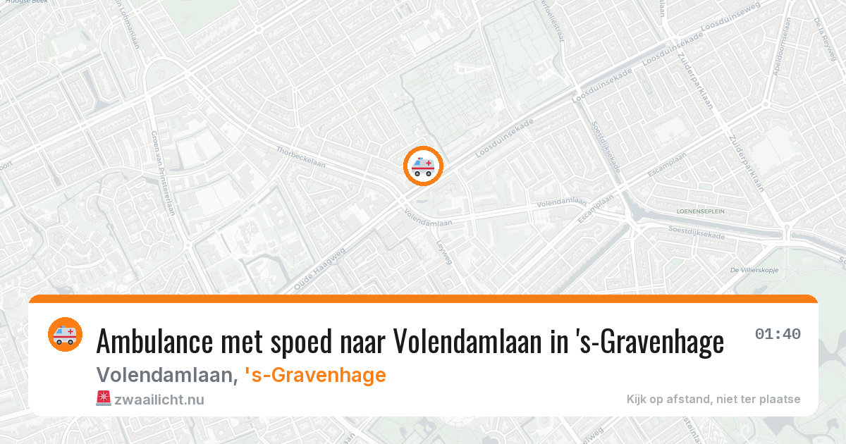 Ambulance met spoed naar Volendamlaan in 's-Gravenhage — 23 mei 2026