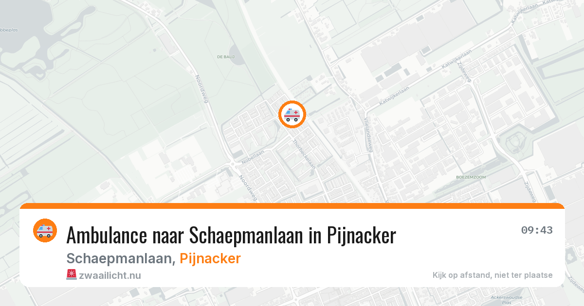 Ambulance naar Schaepmanlaan in Pijnacker — 11 jul 2026