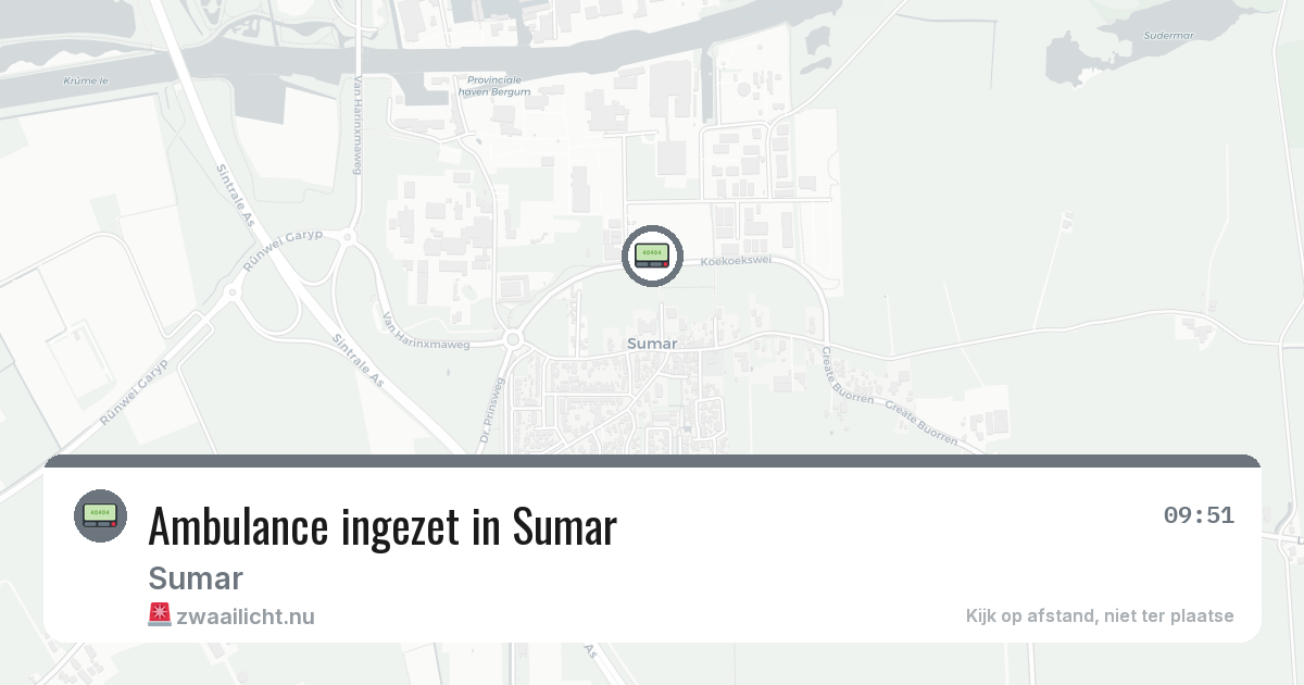 Ambulance ingezet in Sumar — 7 mei 2026