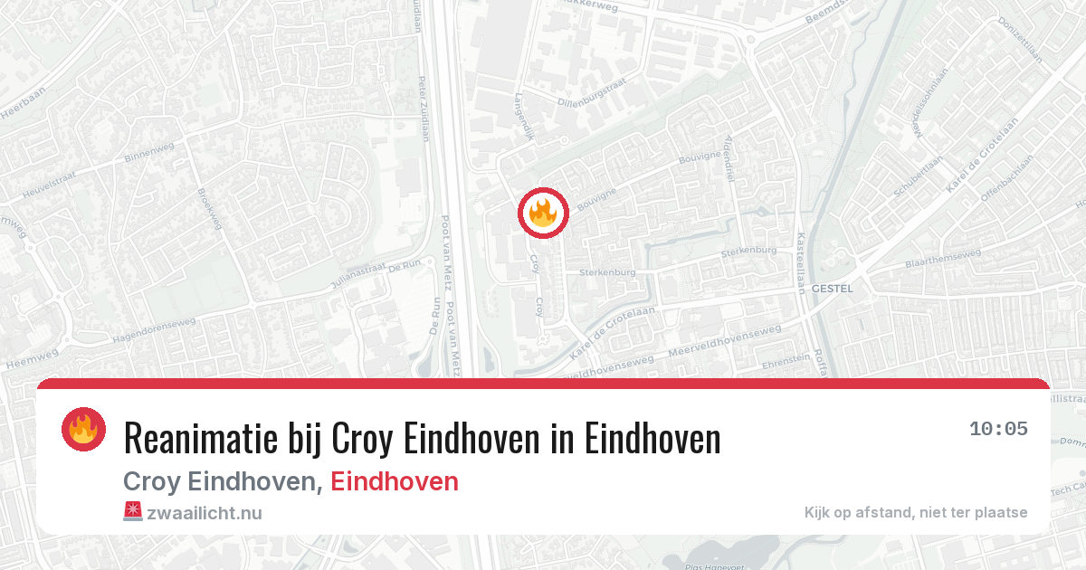 Reanimatie bij Croy Eindhoven in Eindhoven — 6 jun 2026
