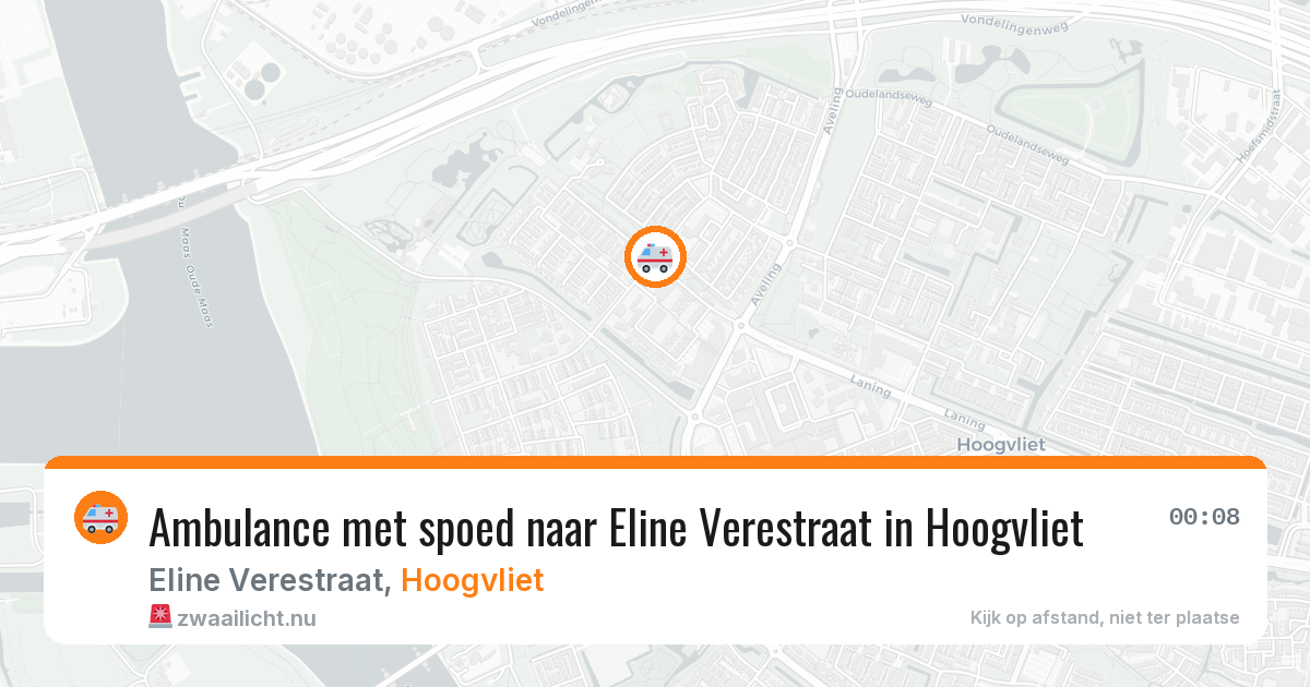 Ambulance met spoed naar Eline Verestraat in Hoogvliet — 14 jul 2026