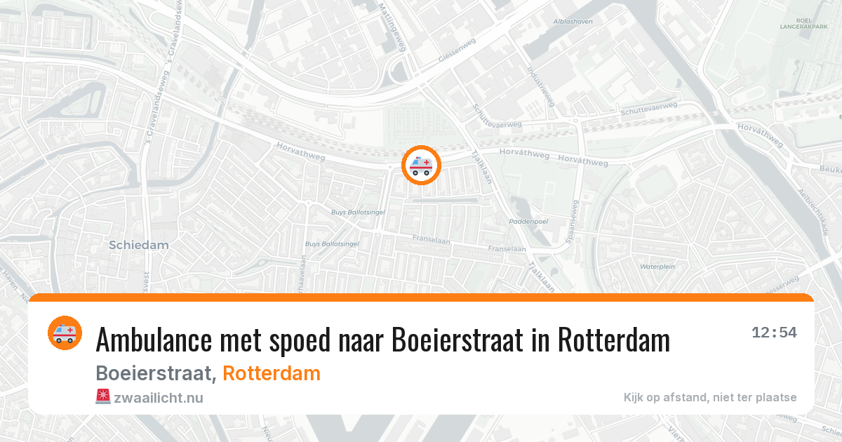 Ambulance met spoed naar Boeierstraat in Rotterdam — 7 mei 2026