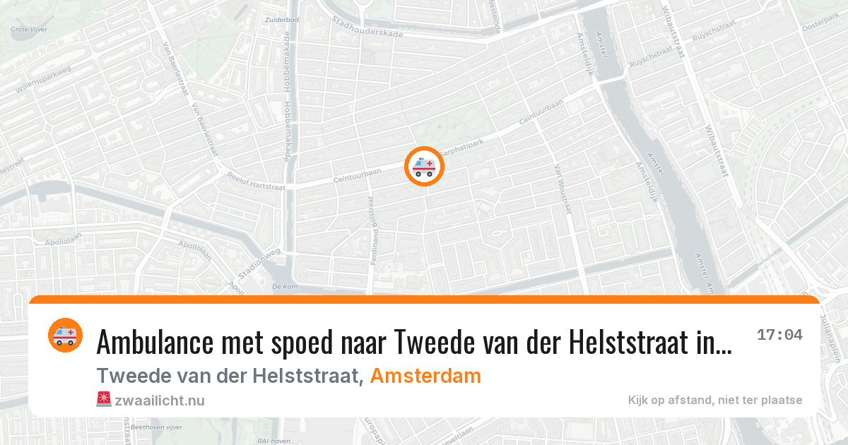 Ambulance met spoed naar Tweede van der Helststraat in Amsterdam — 8 apr 2026