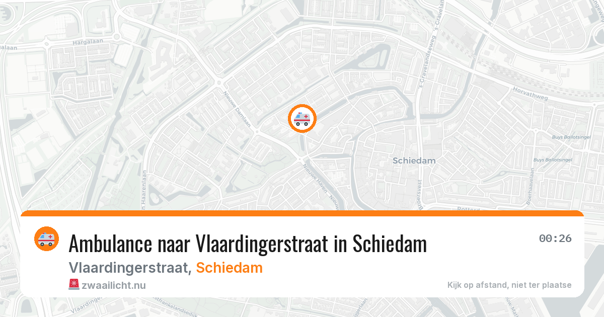Ambulance naar Vlaardingerstraat in Schiedam — 30 mei 2026