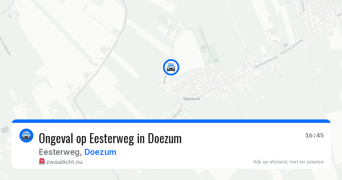 Ongeval op Eesterweg in Doezum — 22 jul 2026
