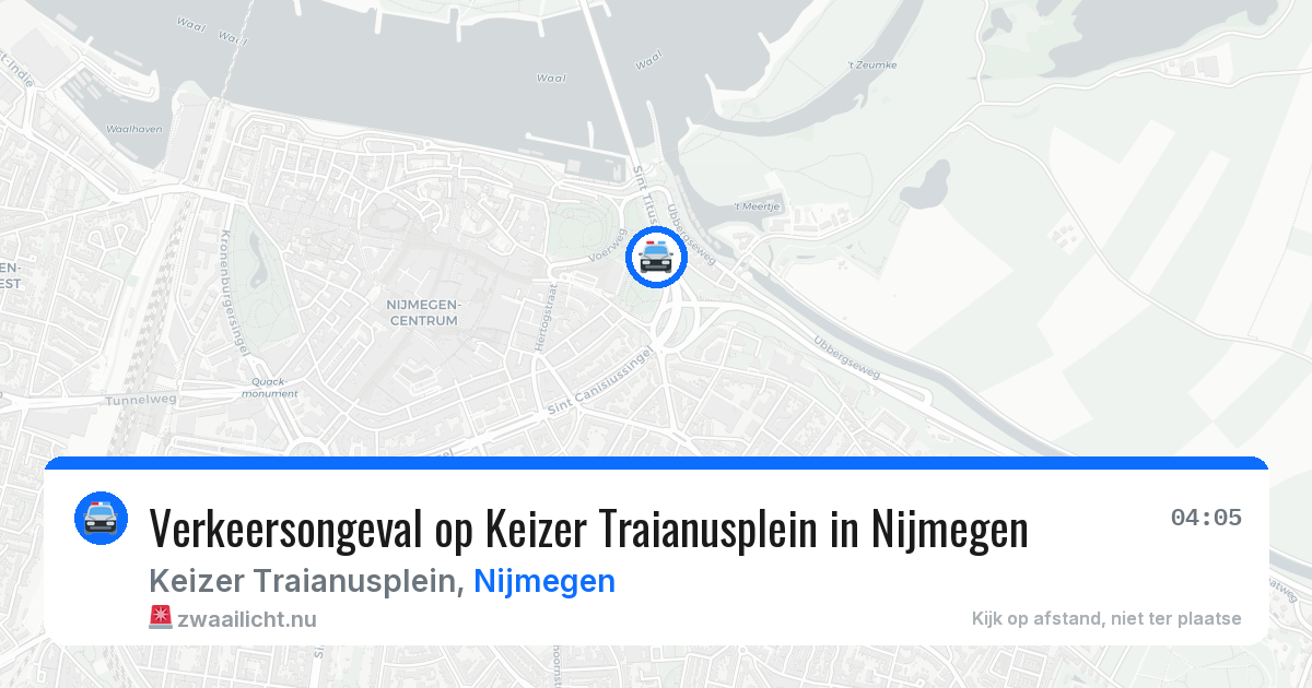 Verkeersongeval op Keizer Traianusplein in Nijmegen — 24 jul 2026