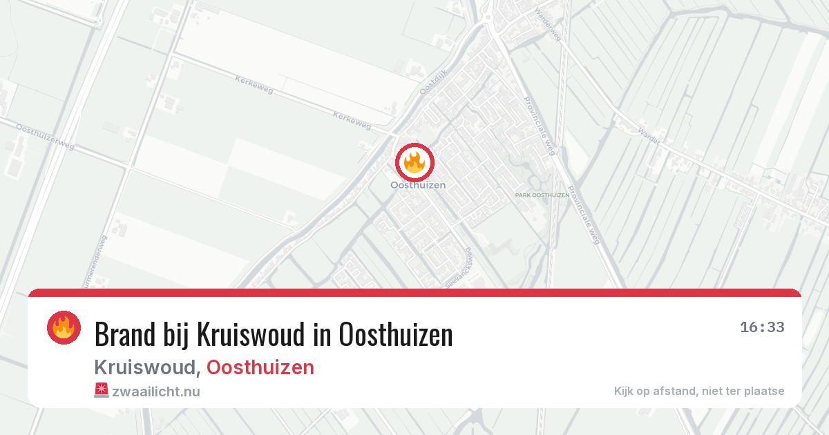 Brand bij Kruiswoud in Oosthuizen — 4 jun 2026