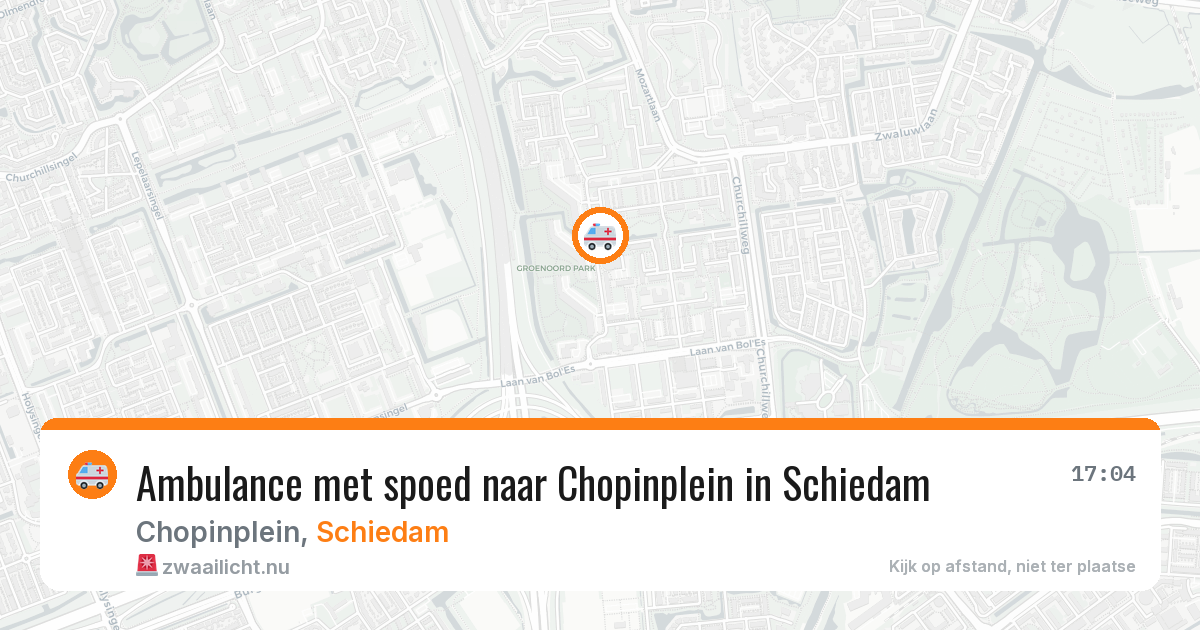 Ambulance met spoed naar Chopinplein in Schiedam — 26 jul 2026