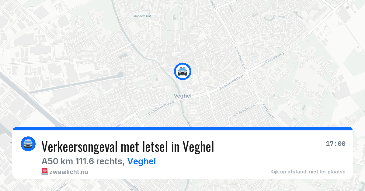 Verkeersongeval met letsel in Veghel — 16 mrt 2026