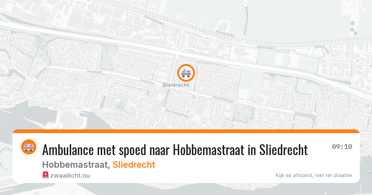 Ambulance met spoed naar Hobbemastraat in Sliedrecht — 27 mrt 2026