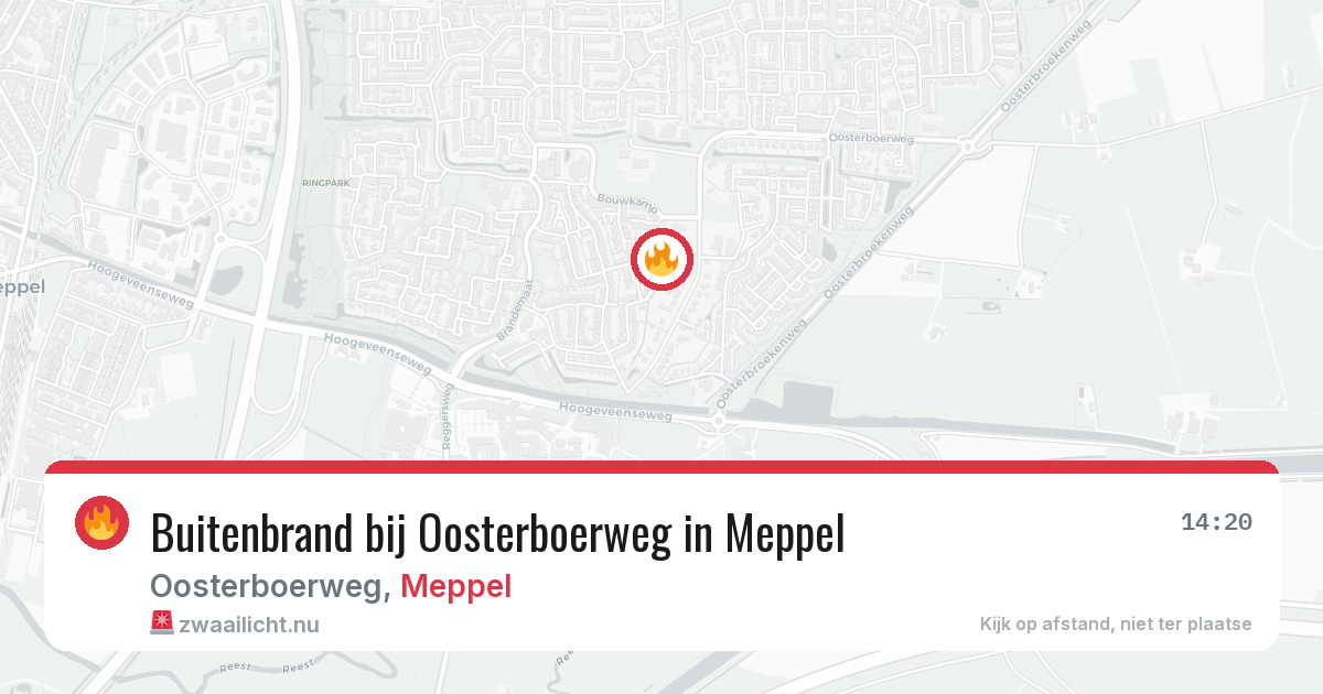 Buitenbrand bij Oosterboerweg in Meppel — 12 jul 2026