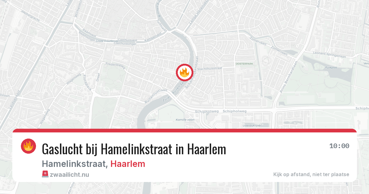 Gaslucht bij Hamelinkstraat in Haarlem — 23 mrt 2026