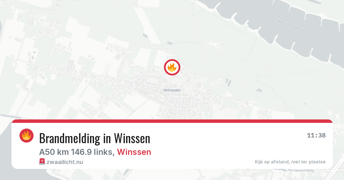 Brandmelding in Winssen — 21 feb 2026