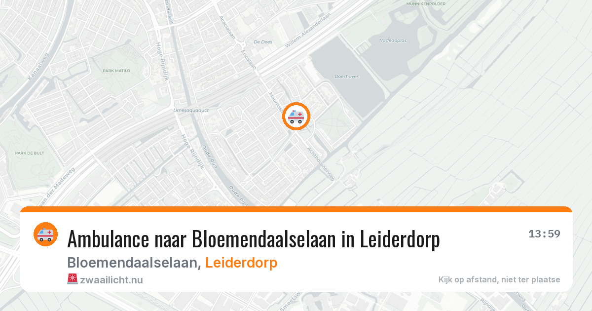 Ambulance naar Bloemendaalselaan in Leiderdorp — 14 jul 2026
