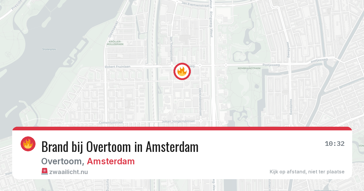 Brand bij Overtoom in Amsterdam — 29 mei 2026