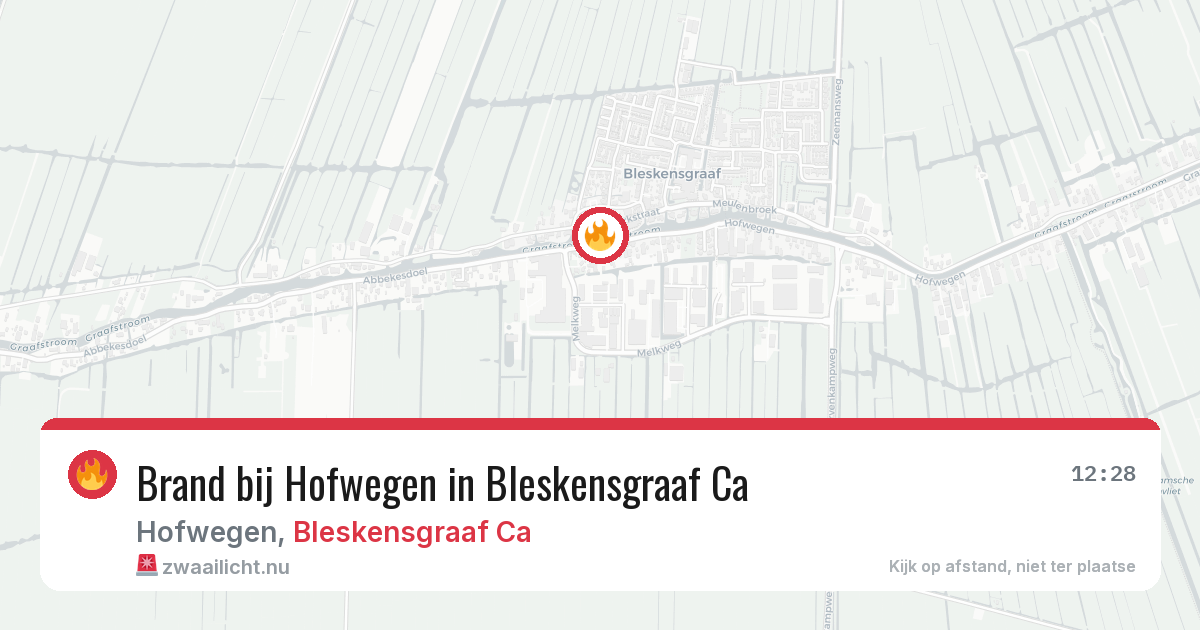 Brand bij Hofwegen in Bleskensgraaf Ca — 25 mei 2026