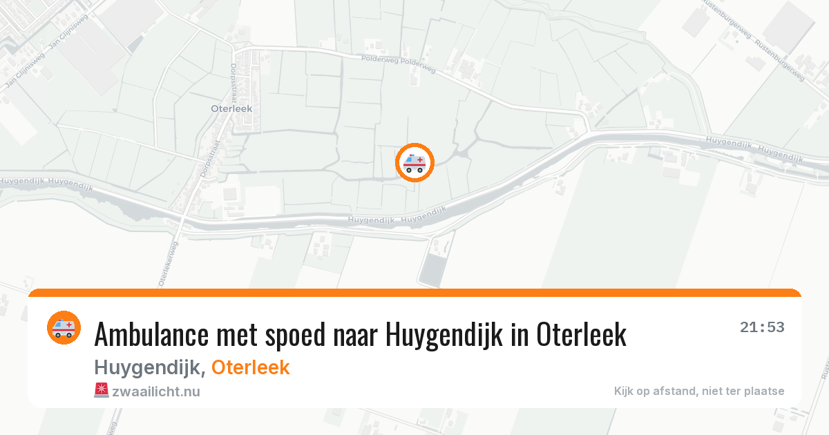 Ambulance met spoed naar Huygendijk in Oterleek — 4 mei 2026