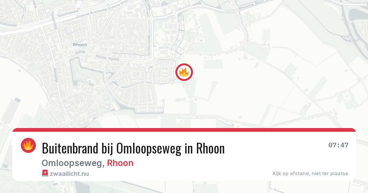 Buitenbrand bij Omloopseweg in Rhoon — 25 jul 2026