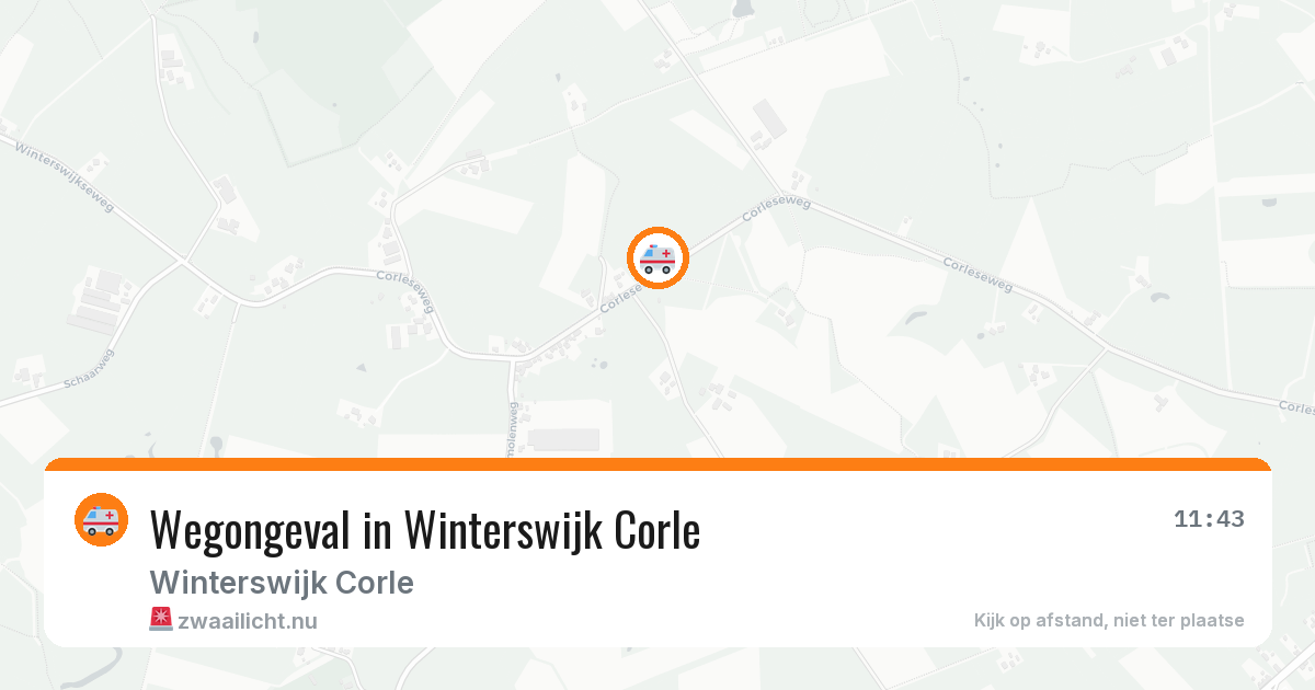 Wegongeval in Winterswijk Corle — 23 jun 2026