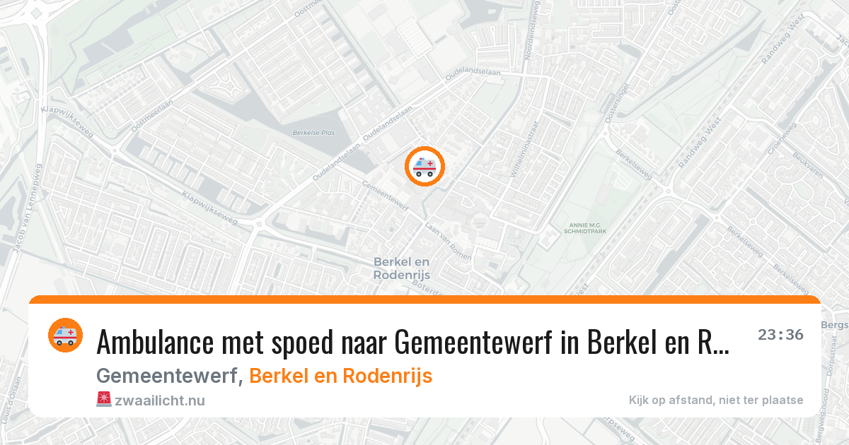 Ambulance met spoed naar Gemeentewerf in Berkel en Rodenrijs — 11 apr 2026