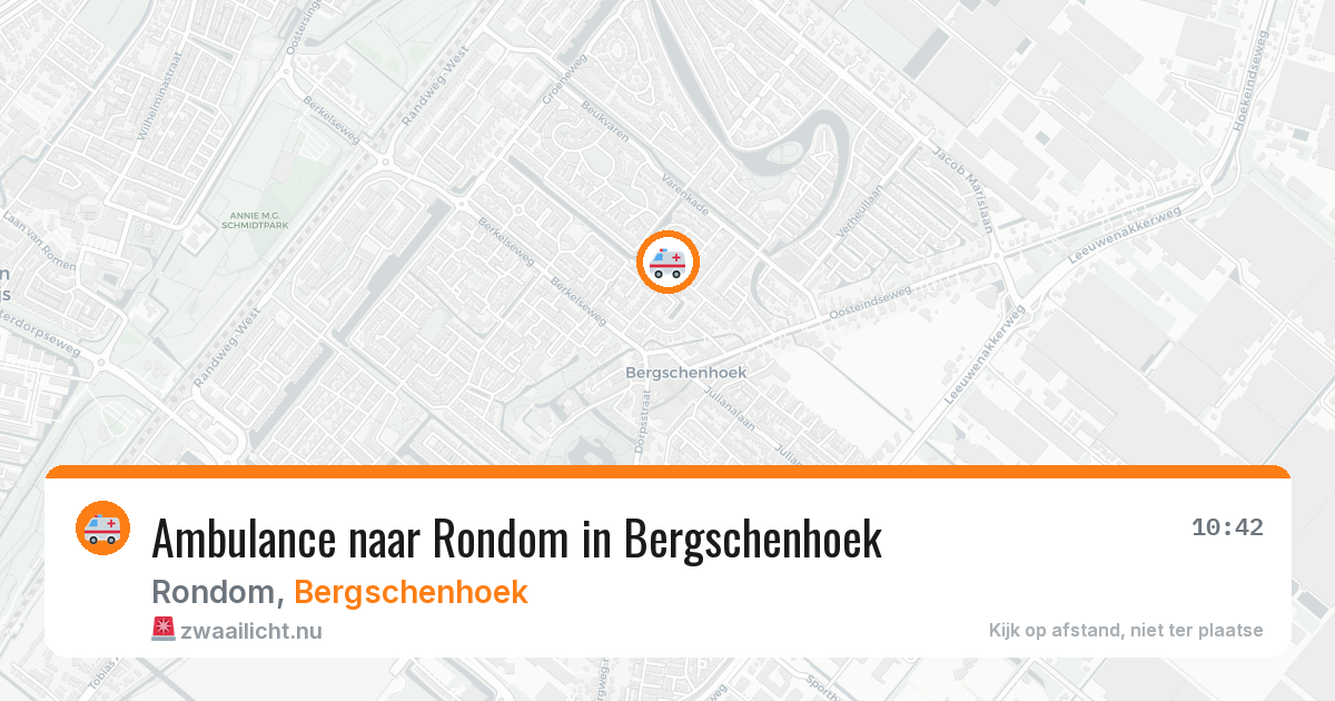 Ambulance naar Rondom in Bergschenhoek — 22 mei 2026