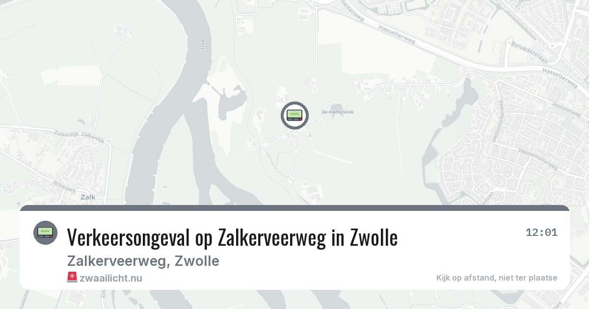 Verkeersongeval op Zalkerveerweg in Zwolle — 12 jul 2026