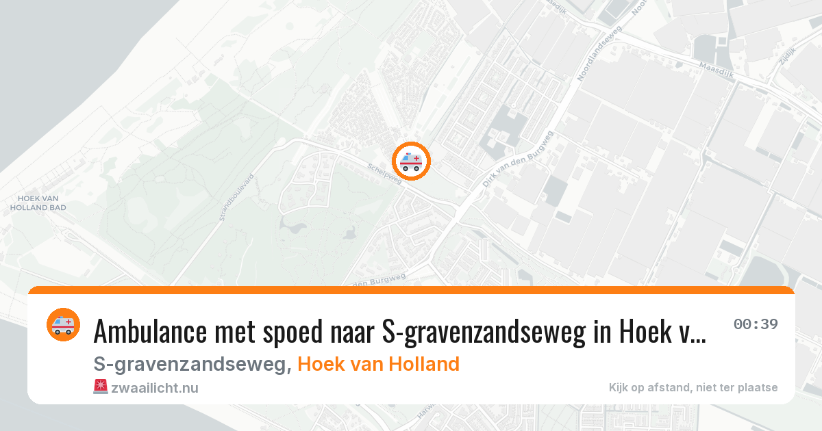 Ambulance met spoed naar S-gravenzandseweg in Hoek van Holland — 20 apr 2026