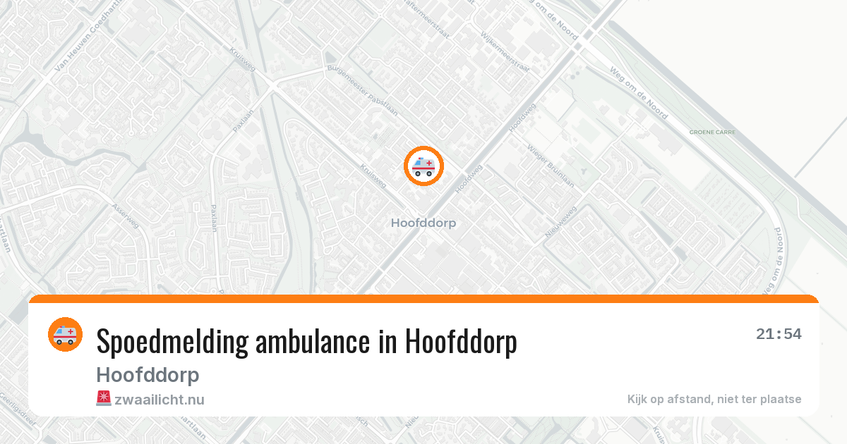 Spoedmelding ambulance in Hoofddorp — 11 jul 2026