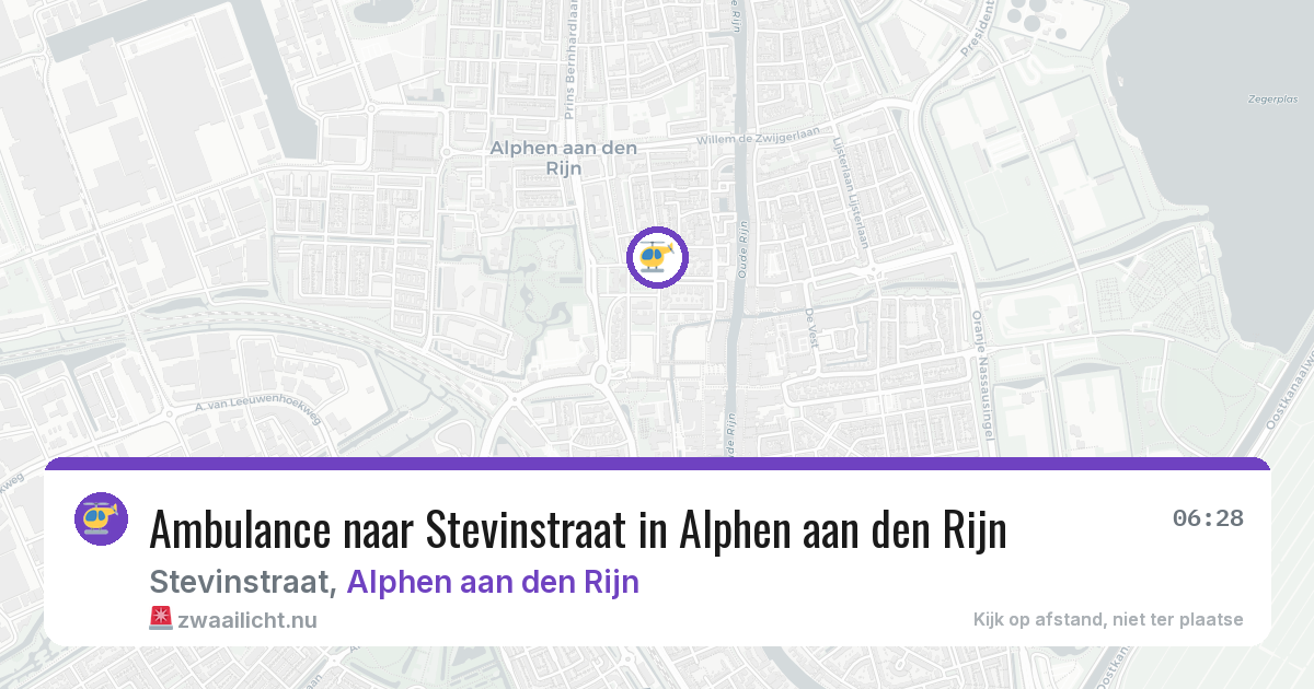 Ambulance naar Stevinstraat in Alphen aan den Rijn — 17 jul 2026