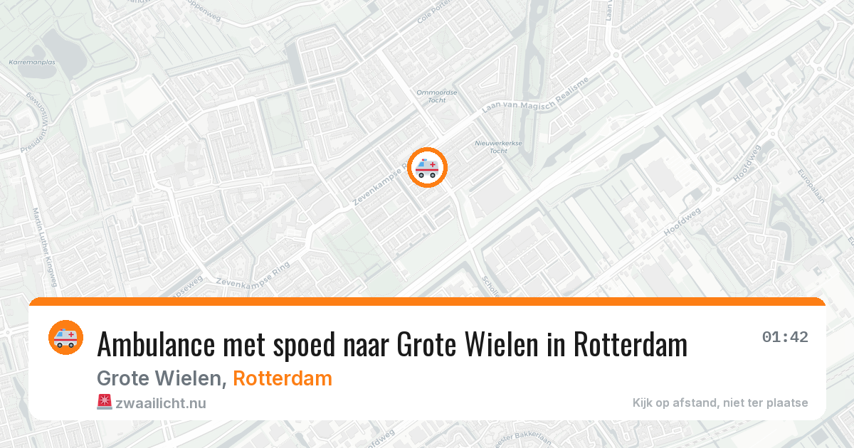 Ambulance met spoed naar Grote Wielen in Rotterdam — 28 mrt 2026