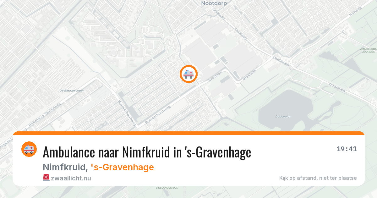 Ambulance naar Nimfkruid in 's-Gravenhage — 22 jul 2026