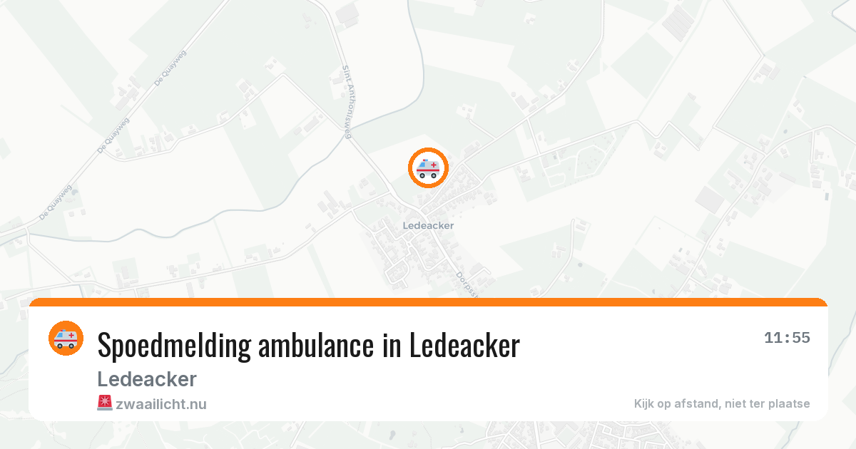 Spoedmelding ambulance in Ledeacker — 27 apr 2026
