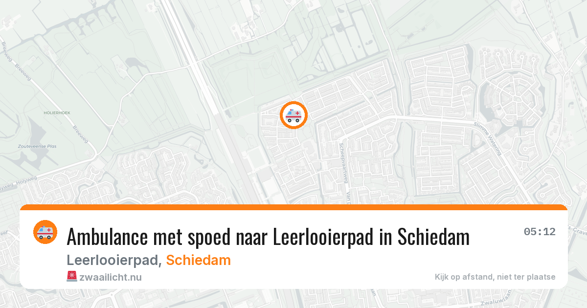 Ambulance met spoed naar Leerlooierpad in Schiedam — 9 mei 2026