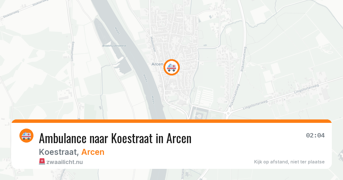 Ambulance naar Koestraat in Arcen — 28 mrt 2026