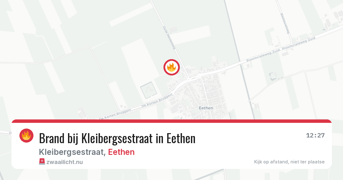 Brand bij Kleibergsestraat in Eethen — 4 jul 2026