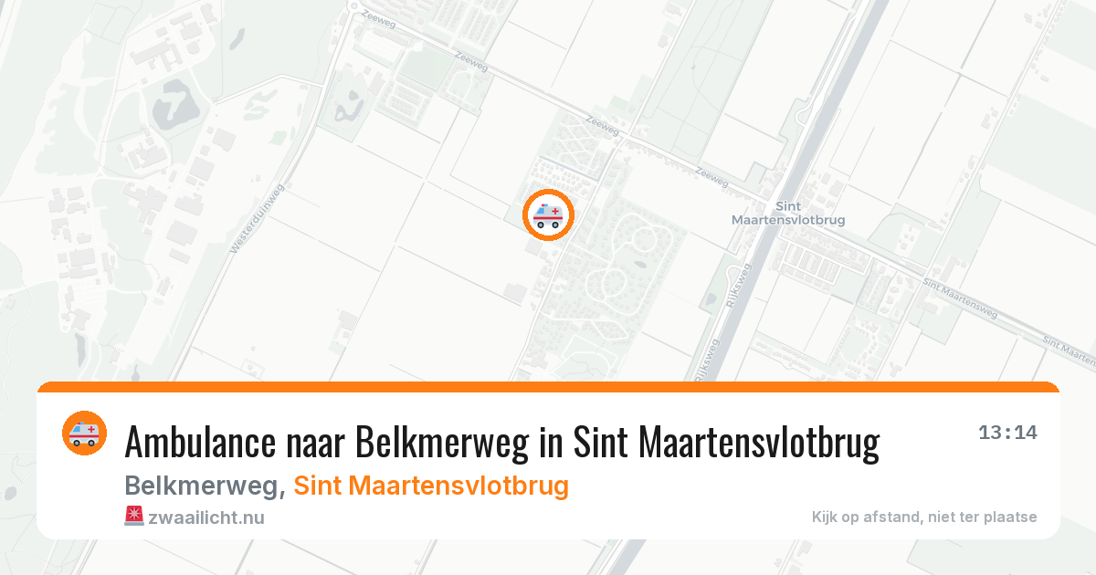 Ambulance naar Belkmerweg in Sint Maartensvlotbrug — 17 jul 2026
