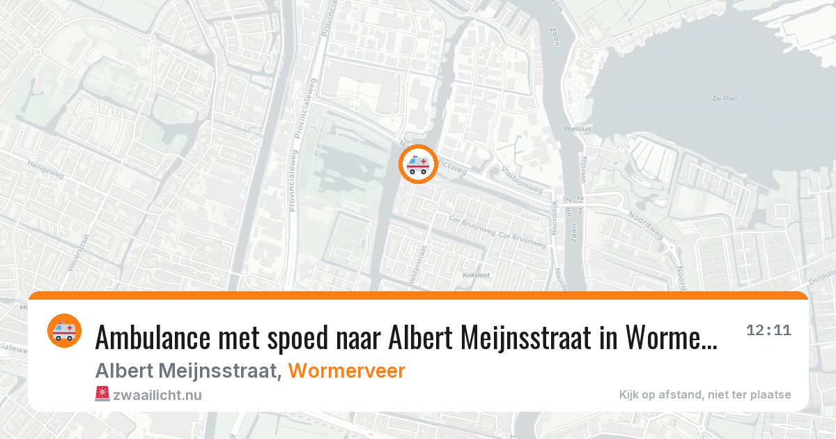 Ambulance met spoed naar Albert Meijnsstraat in Wormerveer — 22 apr 2026