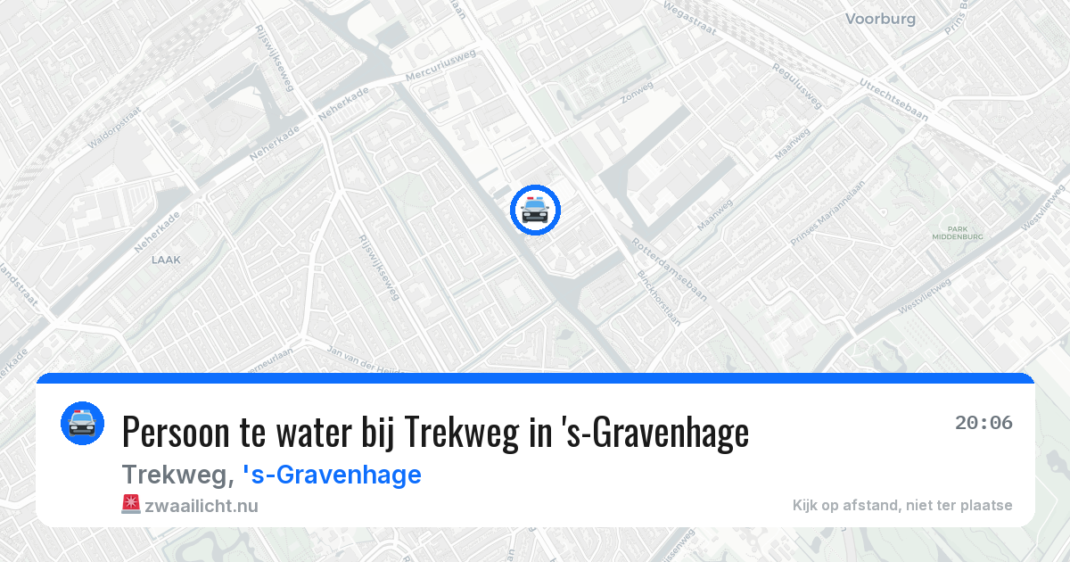 Persoon te water bij Trekweg in 's-Gravenhage — 2 mei 2026