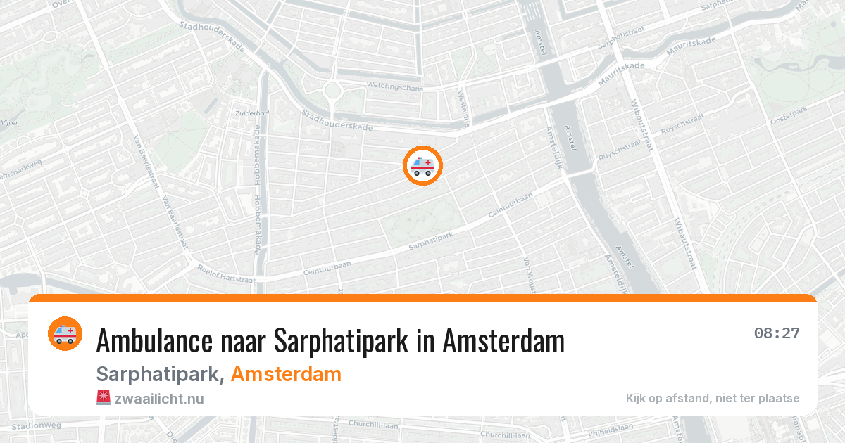 Ambulance naar Sarphatipark in Amsterdam — 28 mrt 2026