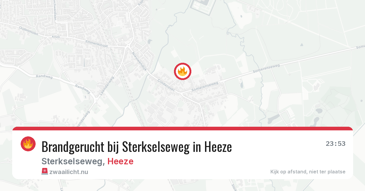 Brandgerucht bij Sterkselseweg in Heeze — 12 jul 2026
