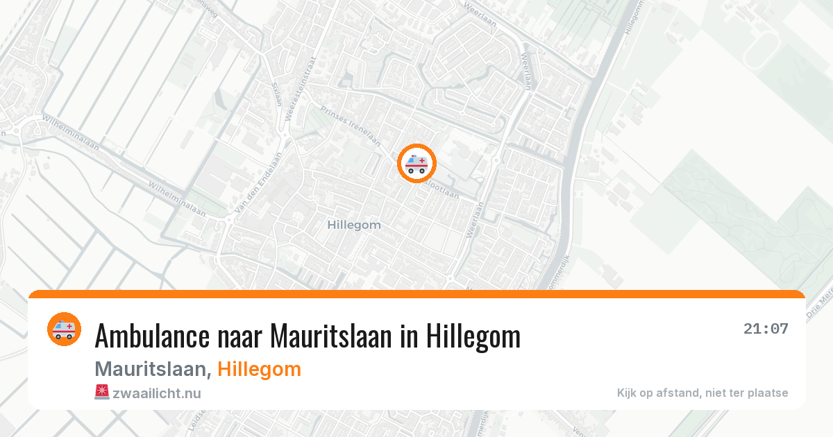 Ambulance naar Mauritslaan in Hillegom — 19 mrt 2026