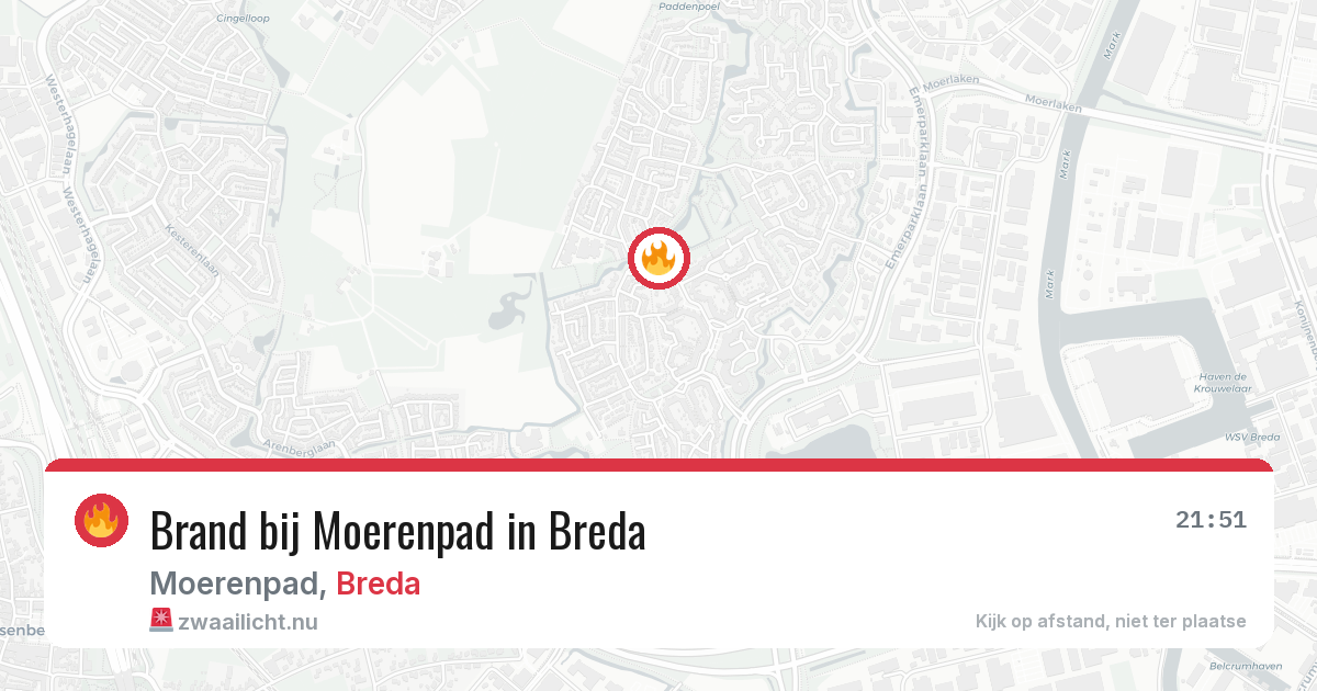 Brand bij Moerenpad in Breda — 27 mrt 2026