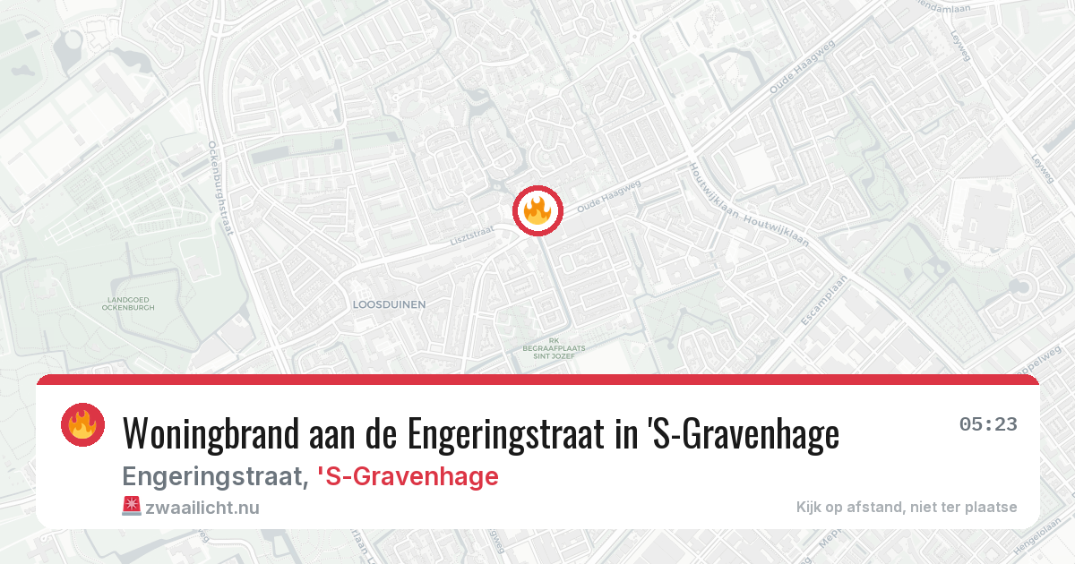 Woningbrand aan de Engeringstraat in 'S-Gravenhage — 30 mrt 2026