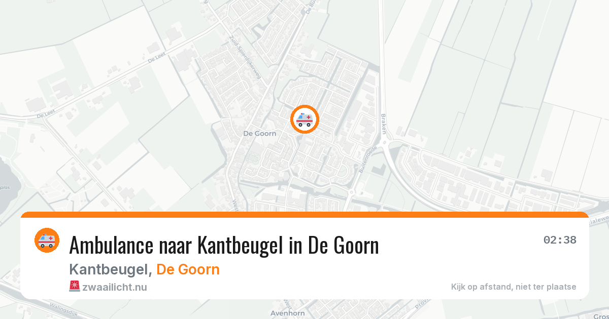 Ambulance naar Kantbeugel in De Goorn — 4 jul 2026